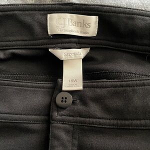 CJ Banks Stretch Black Dress Slacks Pants 16W